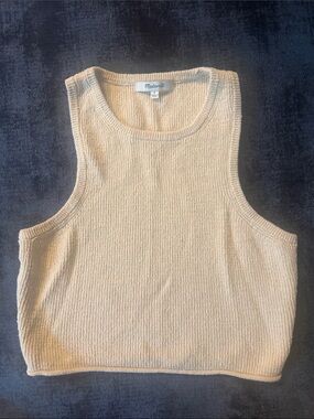 Madewell Cream Knit Crop Tank Top